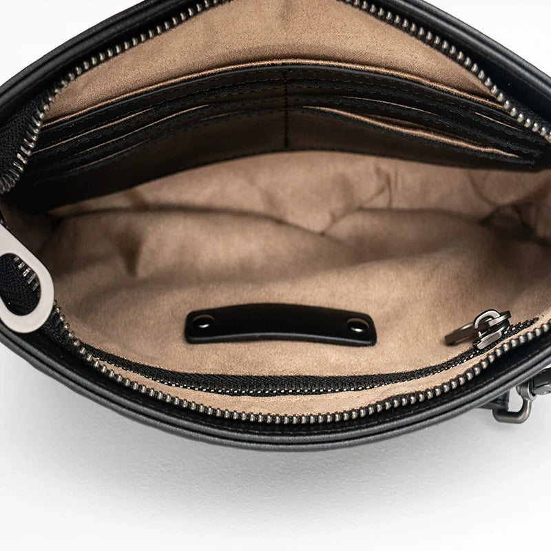 X&BV男包手拿包新款潮流时尚大容量男士包包休闲编织手包男手抓包