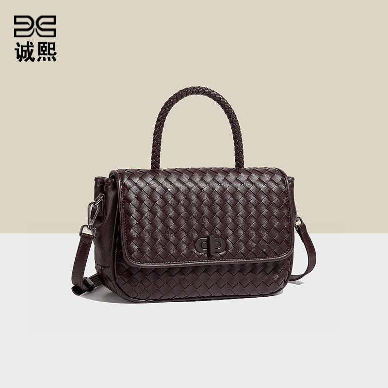 包包冬季款女高级感编织包小众百搭潮流手提包单肩斜挎包一件代发