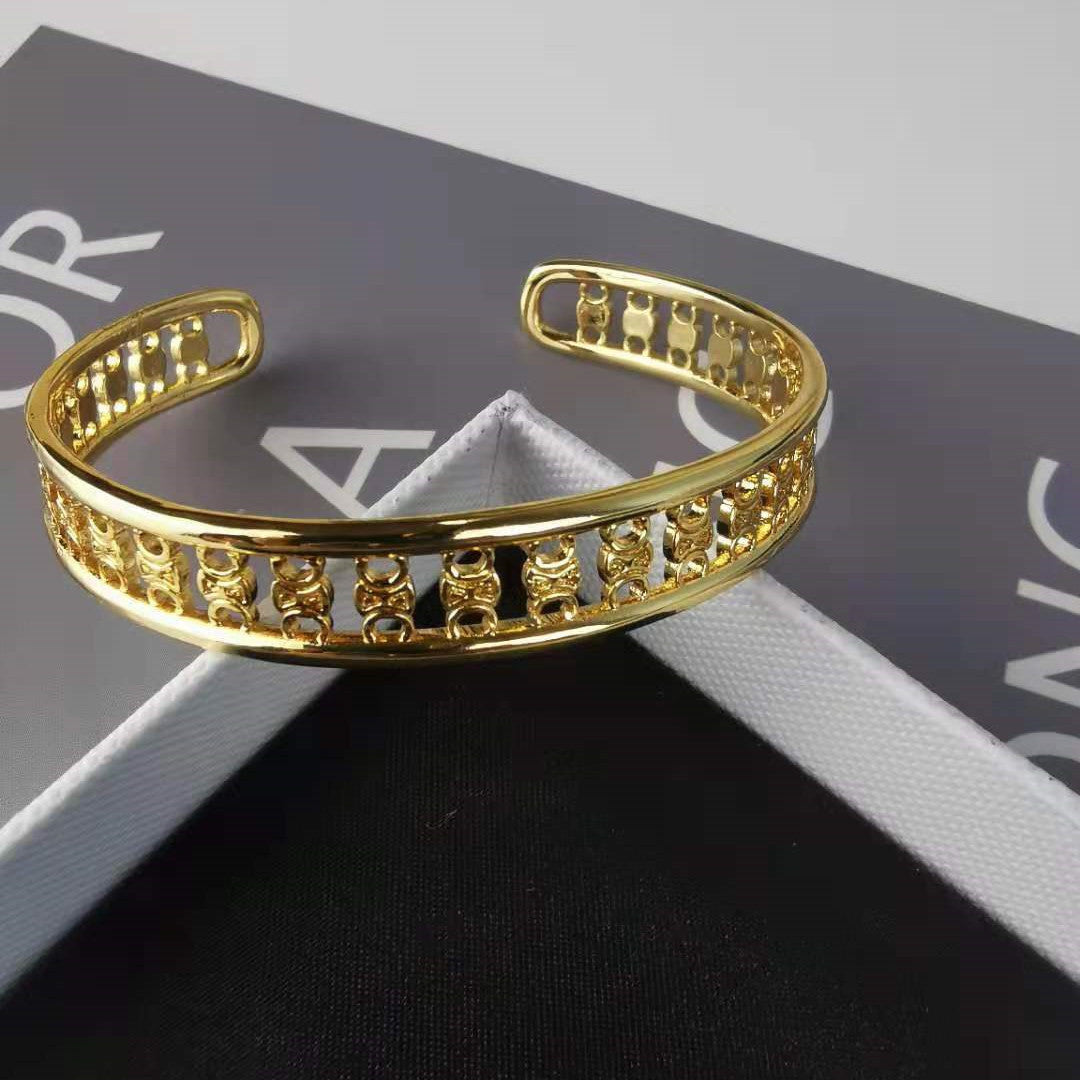 赛家21新款凯旋门手环女高级感气质欧美复古vintage中古圈圈手镯