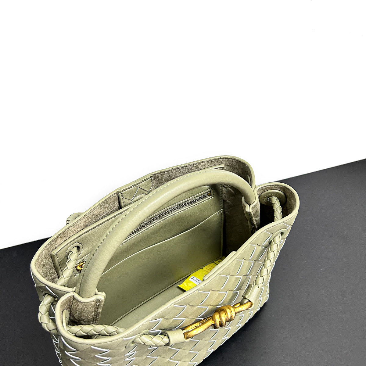 物著小众设计春季新款金属绳扣编织托特包单肩手提大容量复古女包