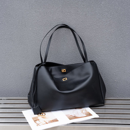 托特包2025新款真皮女包时尚单肩手提大容量妈咪包头层牛皮休闲包