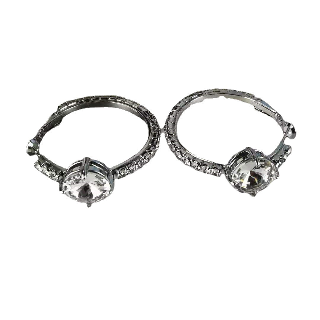 缪家新款满钻大耳圈减龄个性冷淡风耳饰女潮锆石hoop圈式耳环