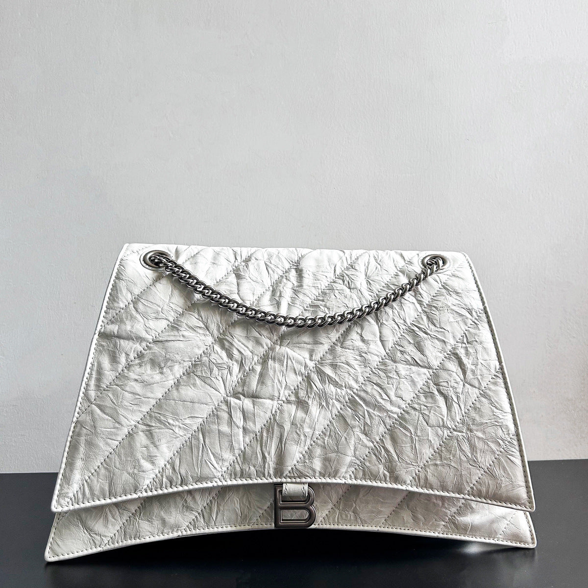 真皮沙漏包链条女士包大容量软头层小牛皮单肩斜挎时尚新款多隔层