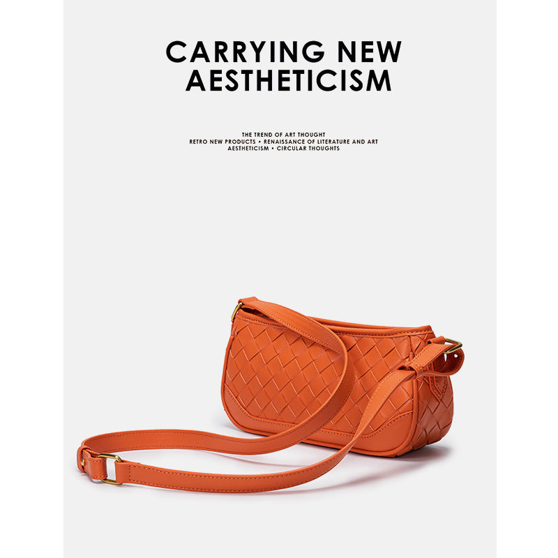 包包女2025新款潮编织腋下法棍包单肩包女士手提包手拎包批发外贸