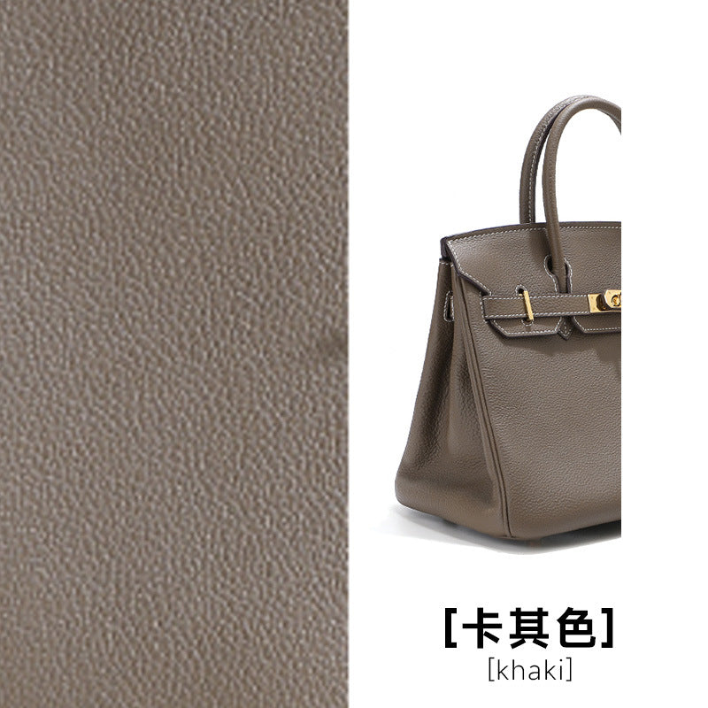 头层牛皮铂金包真皮女包大容量凯丽手提包女高级感通勤单肩斜挎包