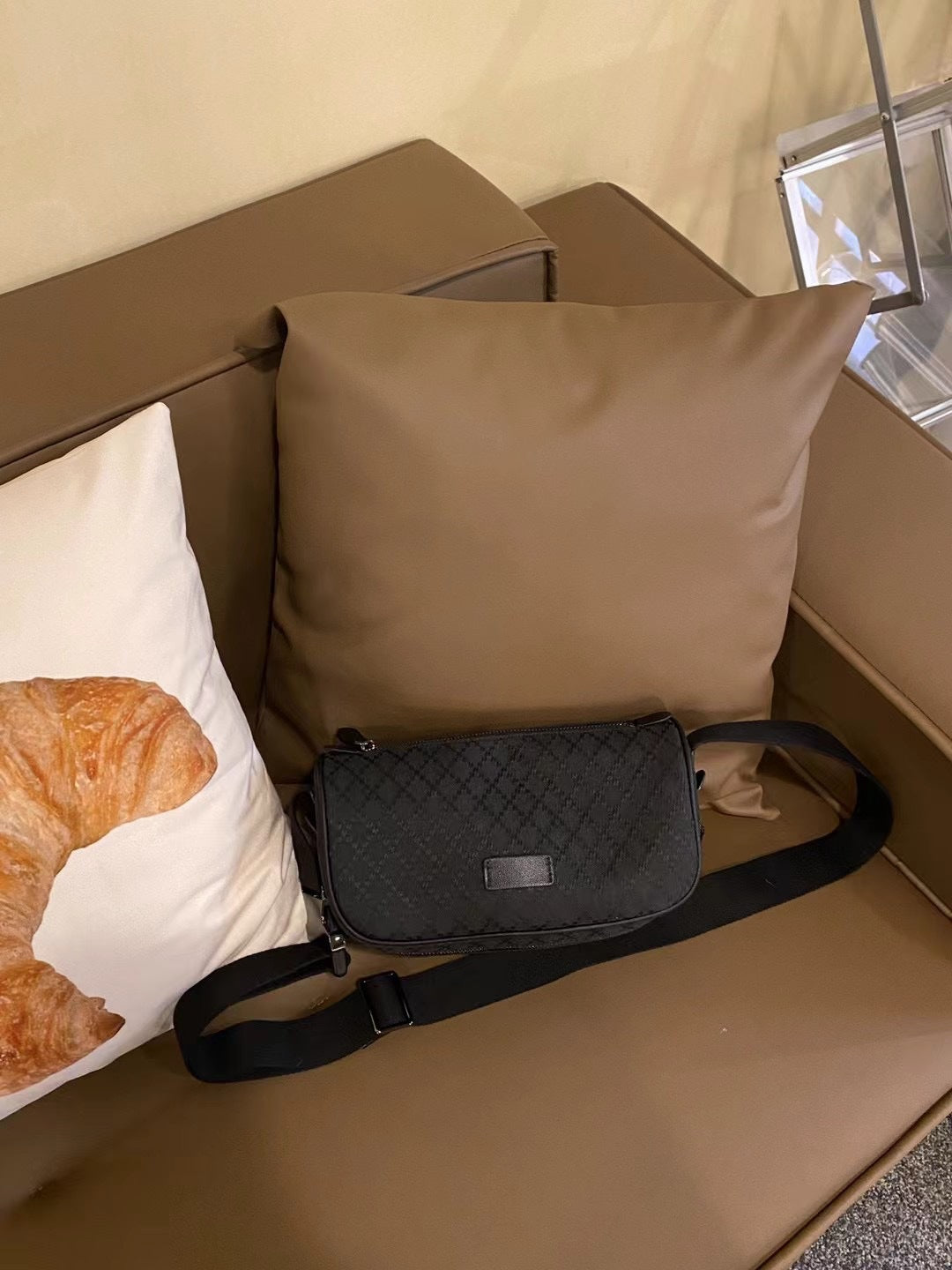 小众中古包饺子包女高级感时尚休闲宽肩带斜挎包帆布包腰包胸包女