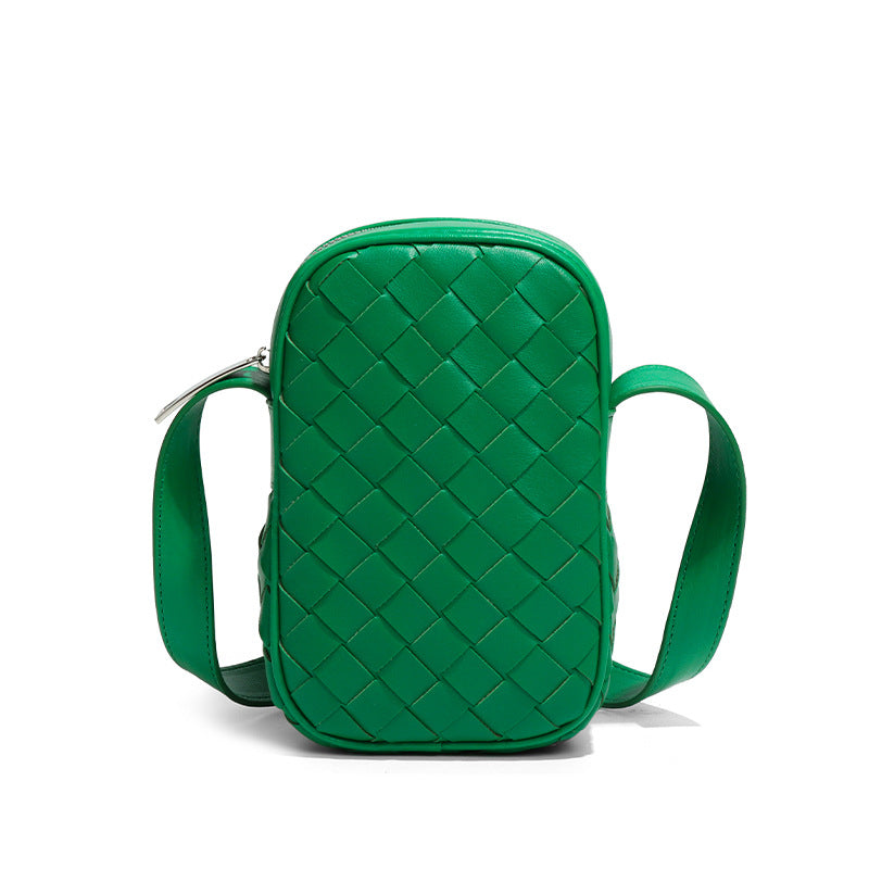 厂家直销夏季新款竖款手机包2025编织单肩包迷你小包多功能斜挎包