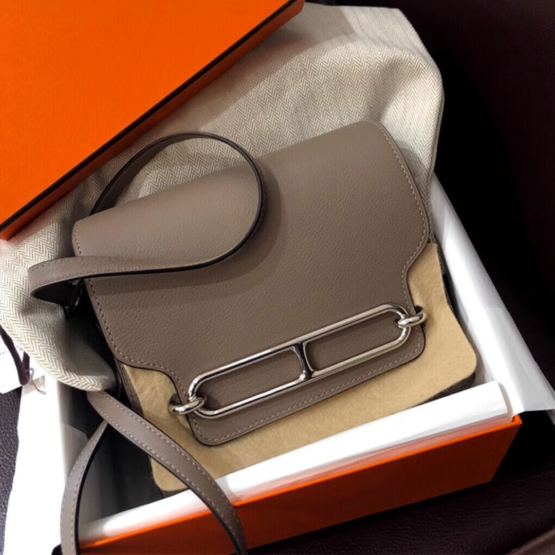 网红同款空姐豆腐包头层牛皮猪鼻子包小方包单肩斜挎女包直播代发