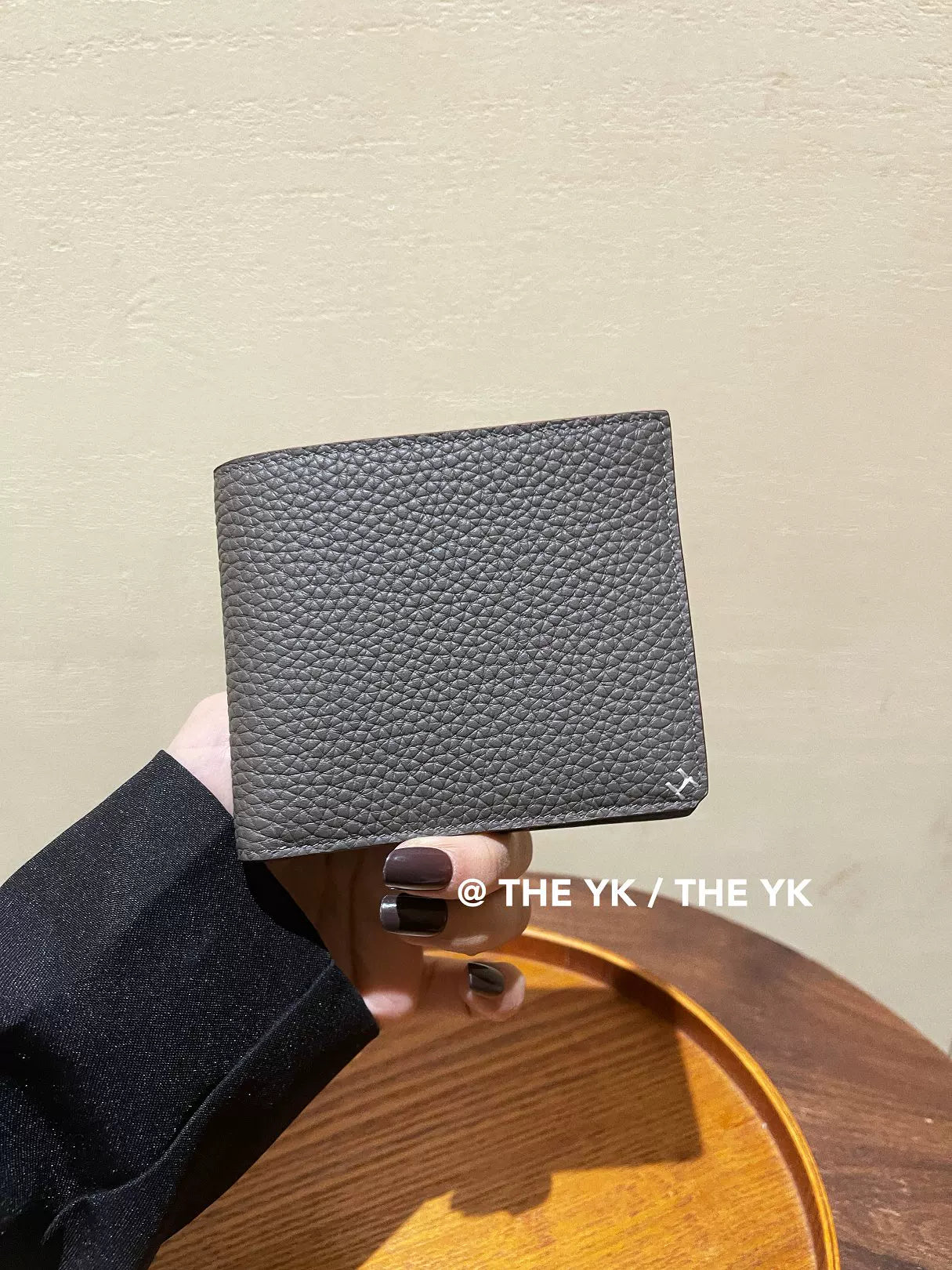 真皮刺绣H短款钱包男手掌纹翻盖证件包小巧卡包零钱包两折硬币包