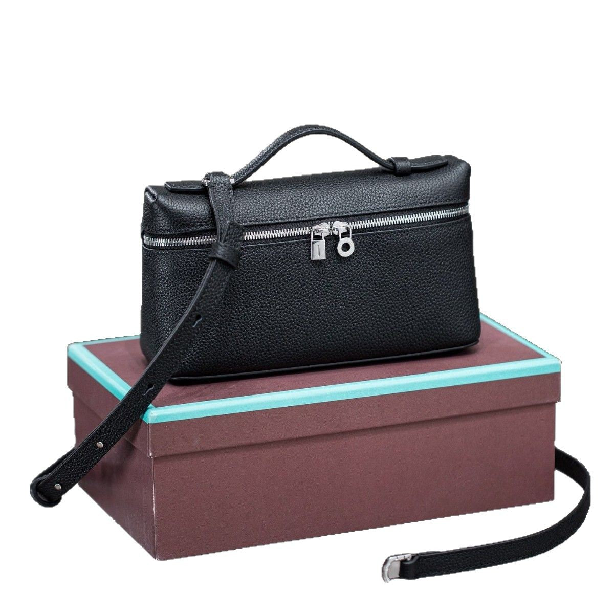 2025小包包夏季款饭盒包高级感小众真皮女包单肩斜挎女百搭