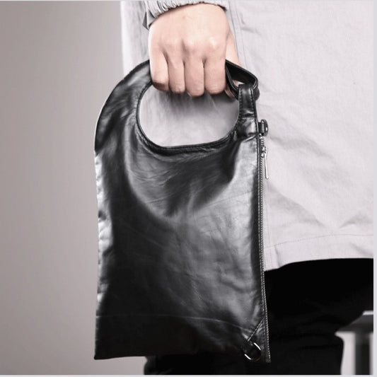 手工植鞣头层牛皮单肩斜跨手提包休闲真皮包袋男女情侣款无痕代发