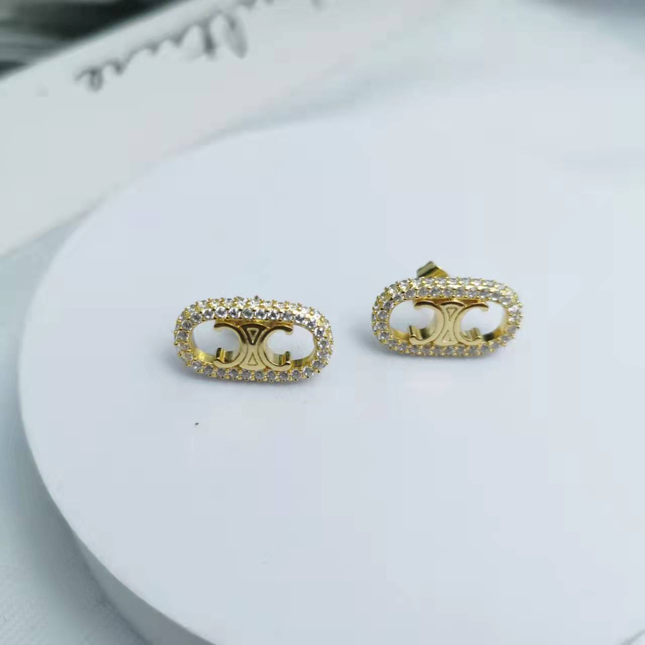 CELI家22新款镶钻凯旋门耳钉女手链高级感个性气质耳环