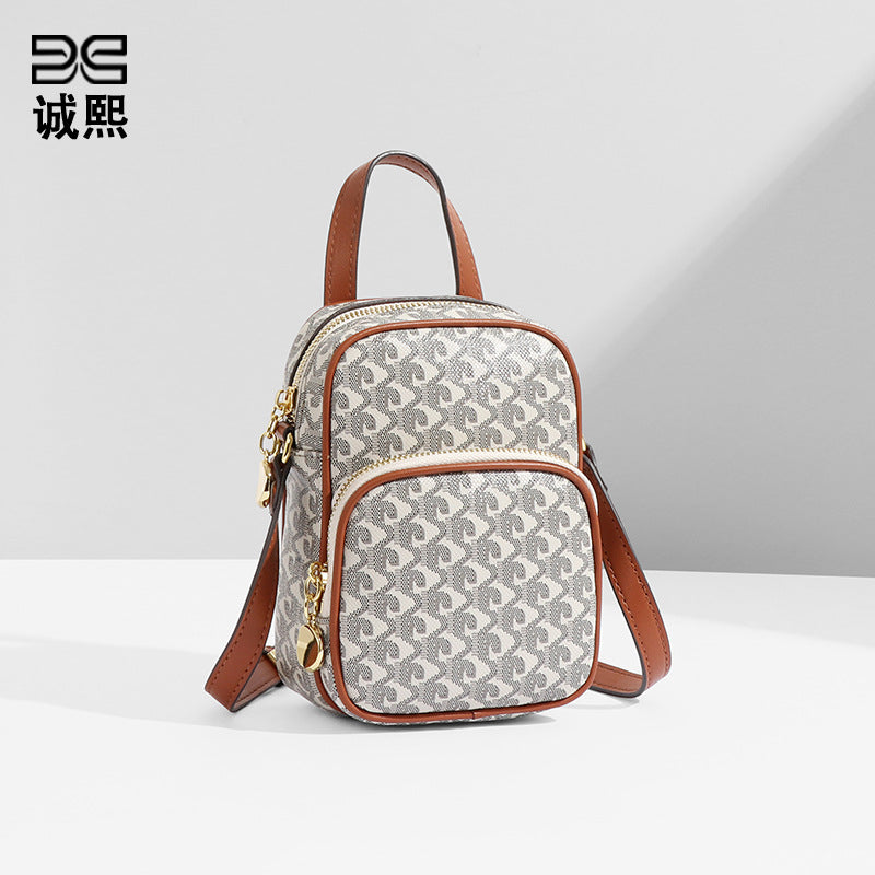 外贸包包女韩版时尚休闲大容量钱包拉链手机包新款狗牙单肩斜挎包