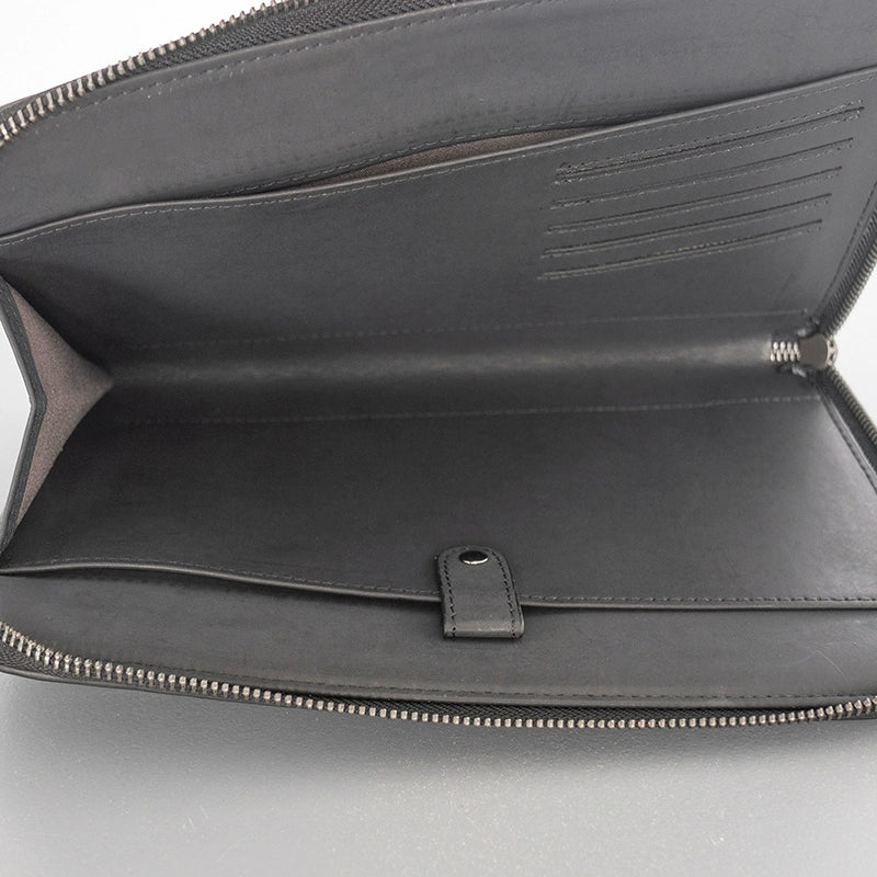 X&BV真皮男士手包商务休闲大容量信封包编织新款夹包潮牌手拿包男