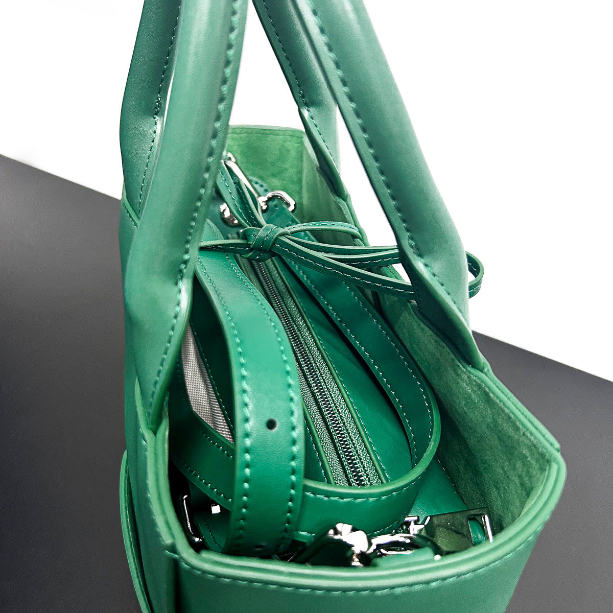 2023新款包包秋冬质感大包编织托特包女真皮大容量手提单肩斜挎包