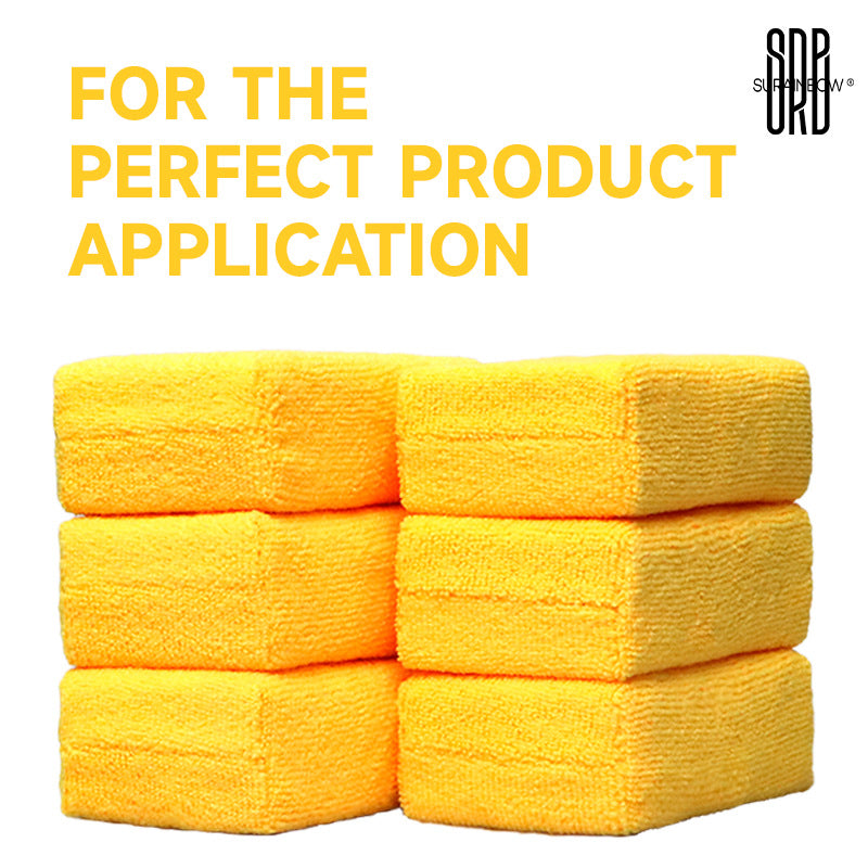 跨境专供汽车沙发真皮椅仪表上光超细纤维海绵块抛光清洁洗车海绵