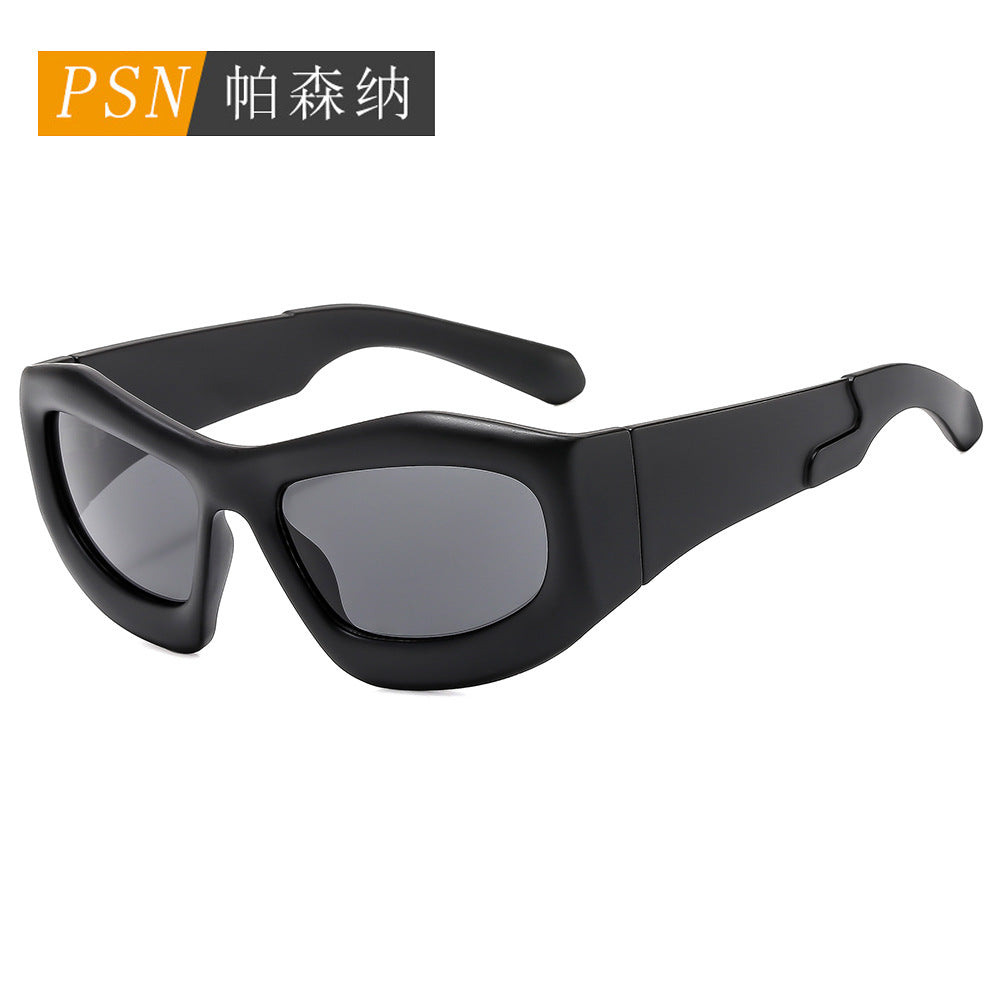 夸张大框Y2K太阳镜时尚跨境户外骑行太阳眼镜欧美嘻哈凹造型墨镜