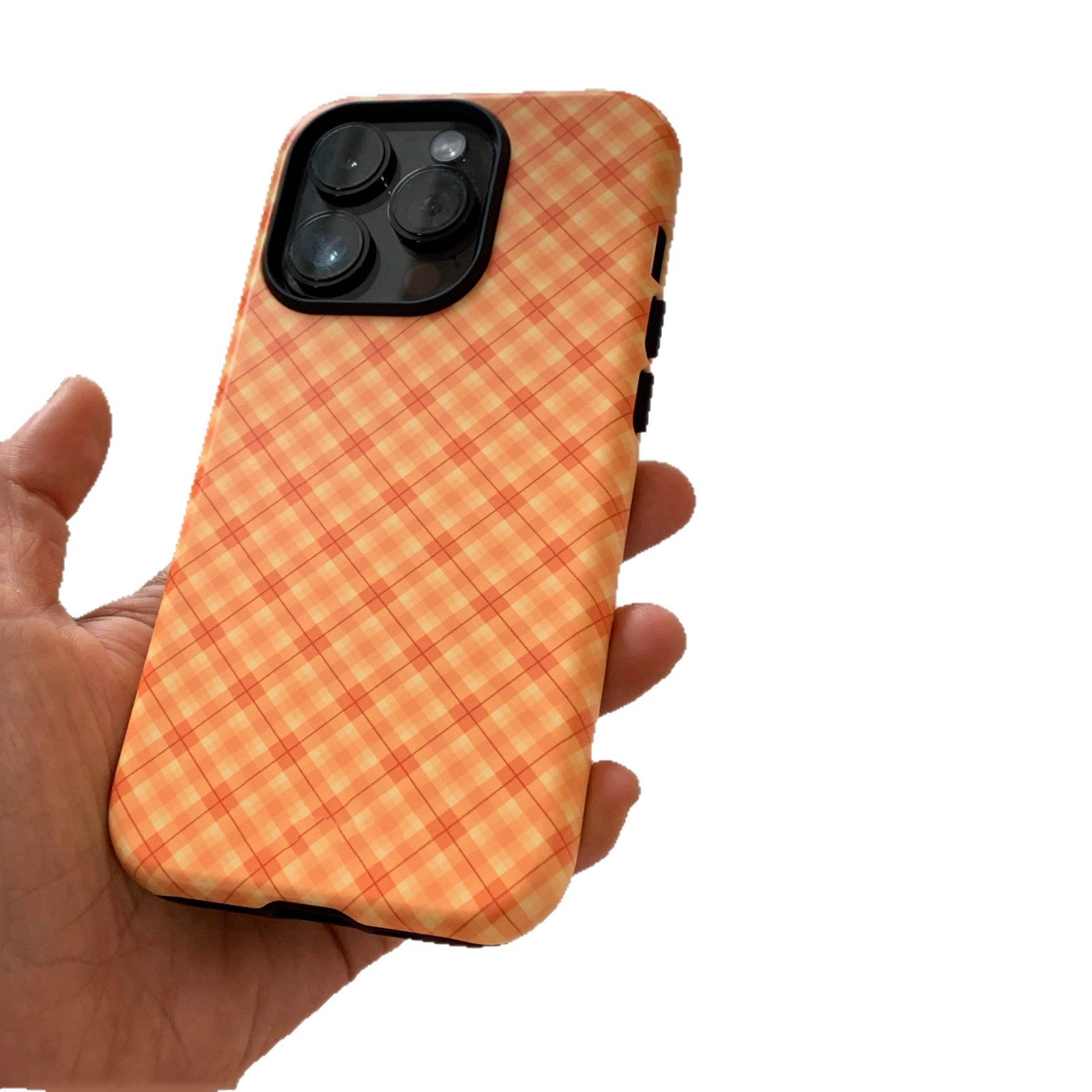 跨境外贸菱形条纹适用苹果17Promax磁吸菲林手机壳iPhone16三星15