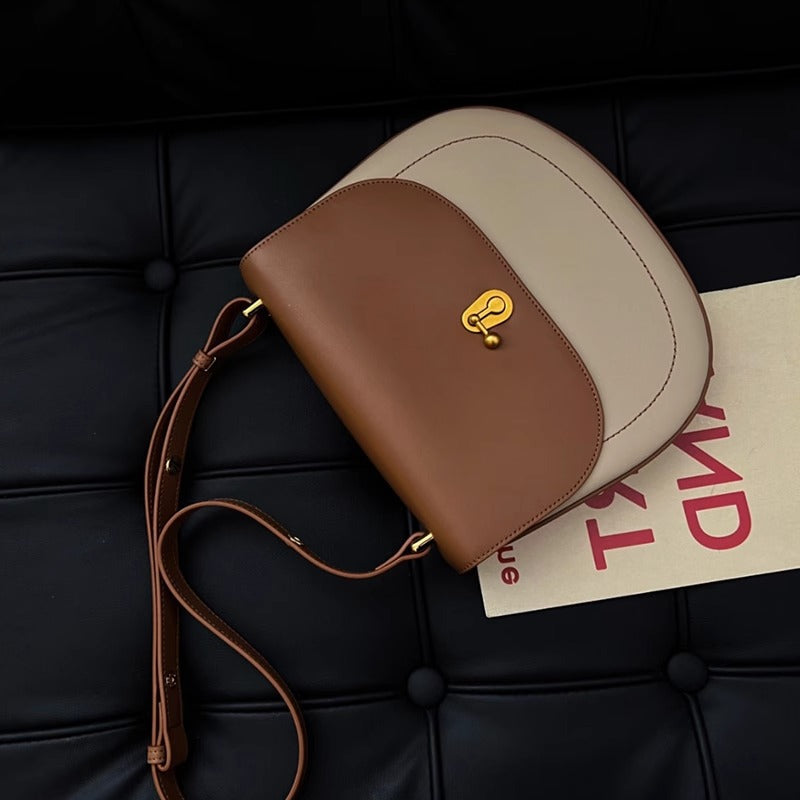 网红包包女2024时尚复古半圆马鞍包小众高级感质感单肩斜挎包代发