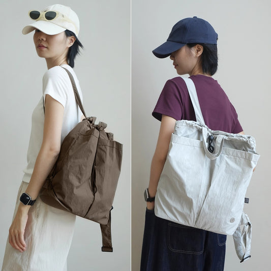 防泼水双肩包 简约百搭轻量书包 大容量日常休闲短途旅行背包女