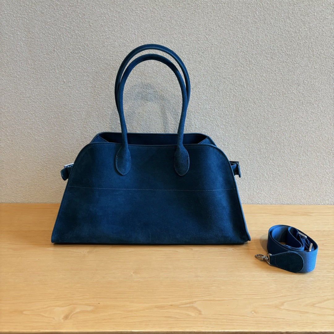 真皮麂皮托特包手提单 肩斜挎女包包新款编织时尚休闲通勤大容量