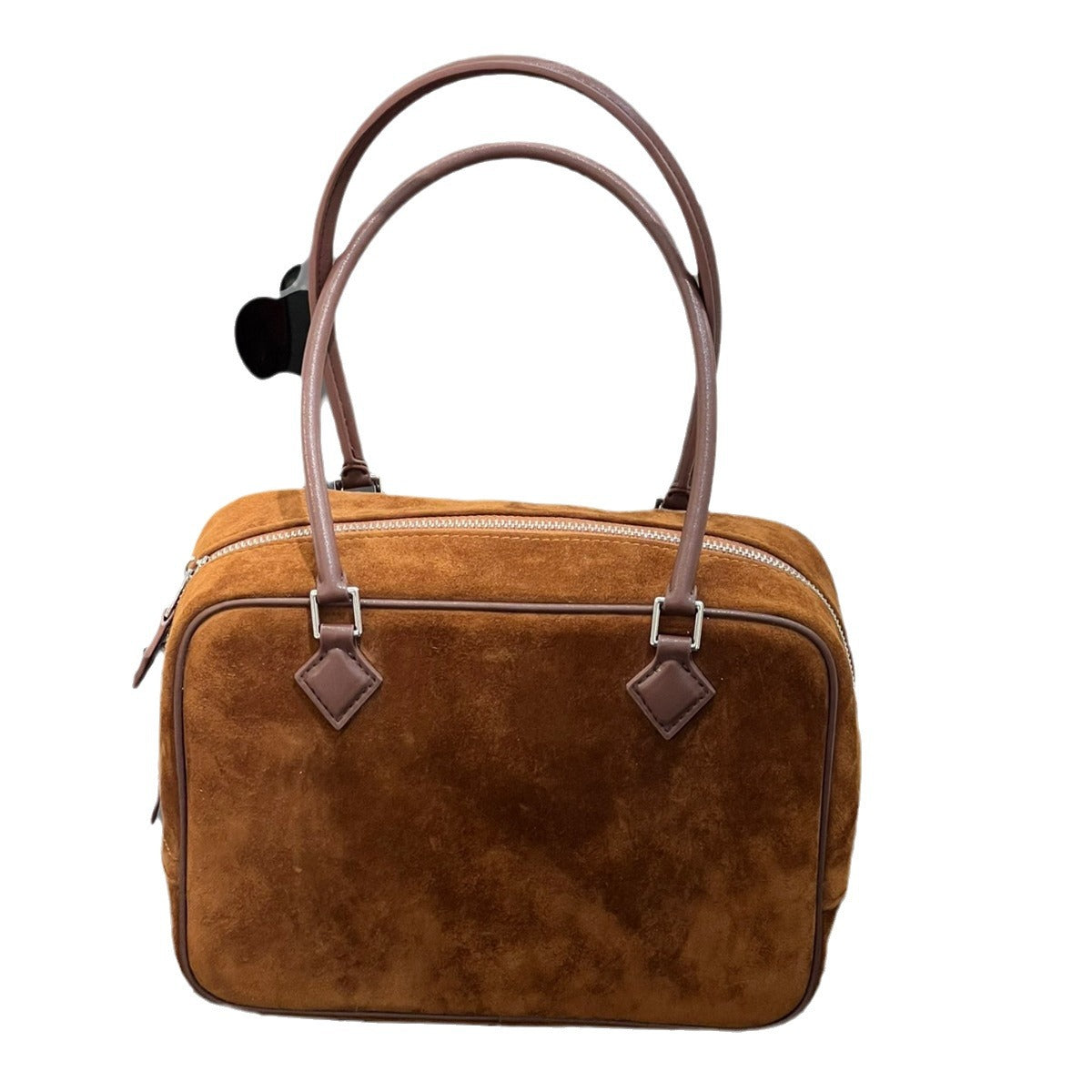 手提小方包包女2024新款美拉德复古高级质感小众单肩斜挎保龄球包