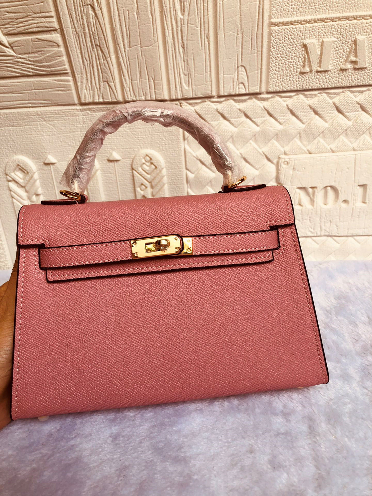 高级感2023新款二代凯莉包真皮女包手提包单肩斜挎潮爆头层