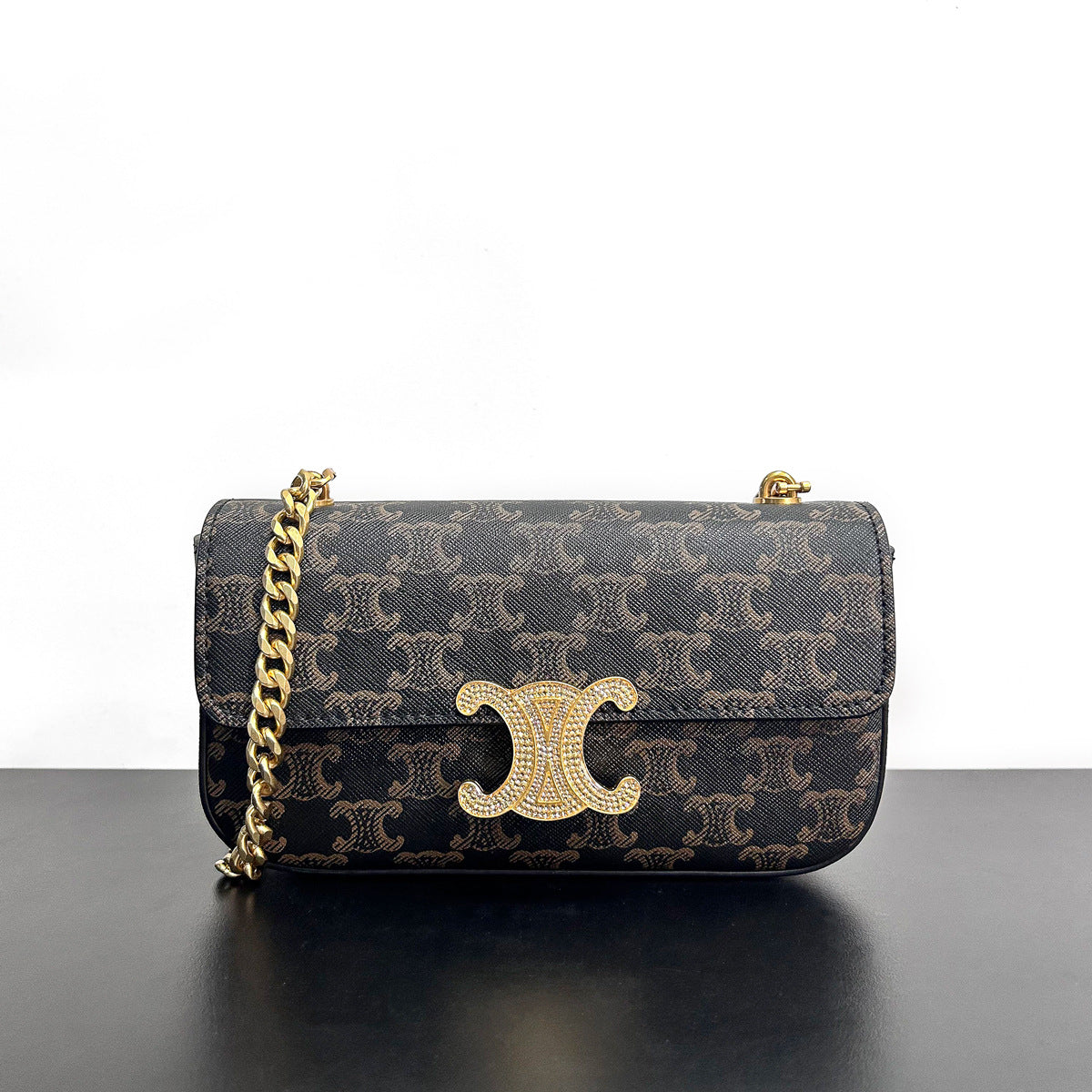 凯旋门包包复古腋下包豆腐包女2023新款单肩链条法棍包甜酷