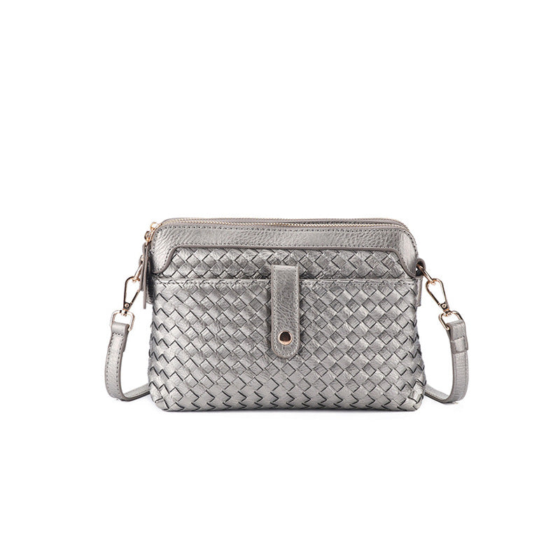 广州女包 2024工厂新款包包单肩多功能手提包编织斜跨包一件代发