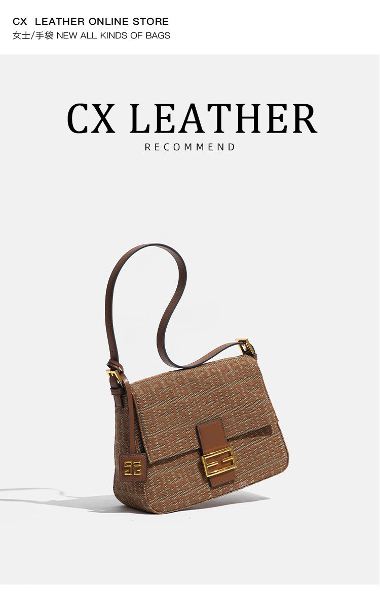 新款高定针织棉麻刺绣腋下包洋气复古时尚单肩包百搭潮流斜挎女包