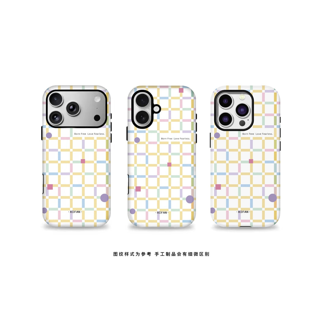 高级感线条格纹适用苹果17Promax手机壳爆款iPhone16磁吸15菲林壳