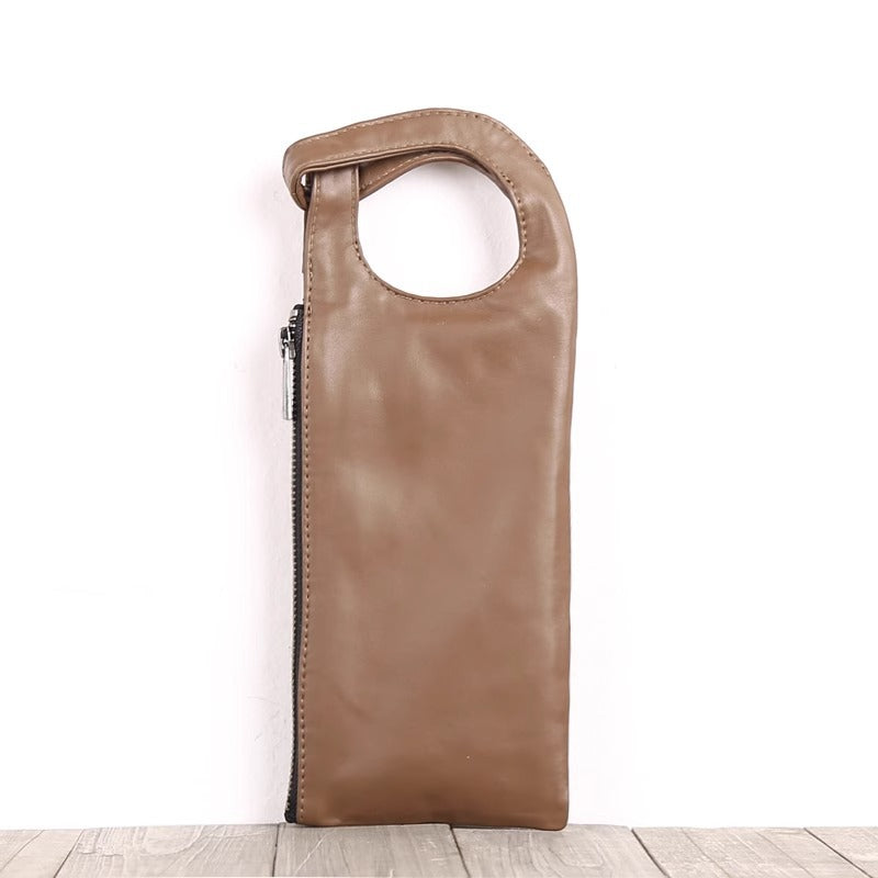 手工真皮横款钱包 植鞣头层牛皮手拎手拿包小手包男女款一件代发