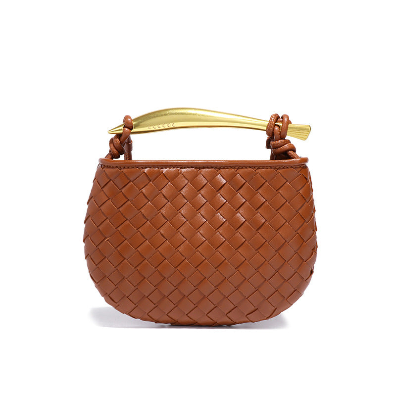 新款沙丁鱼系列休闲编织女包时尚迷你手拎饺子包潮流单肩斜挎包