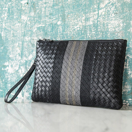 手拿包男真皮大容量青年编织男包休闲韩版时尚牛皮手包男士信封包