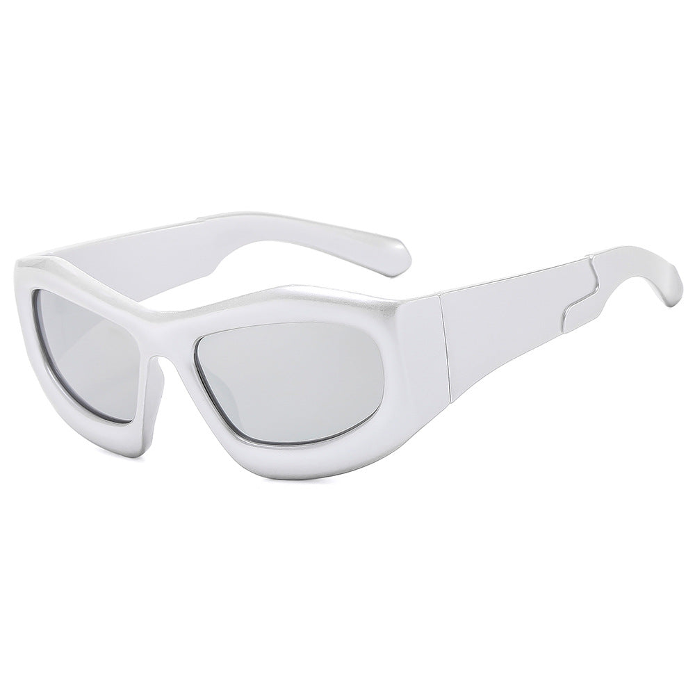 夸张大框Y2K太阳镜时尚跨境户外骑行太阳眼镜欧美嘻哈凹造型墨镜