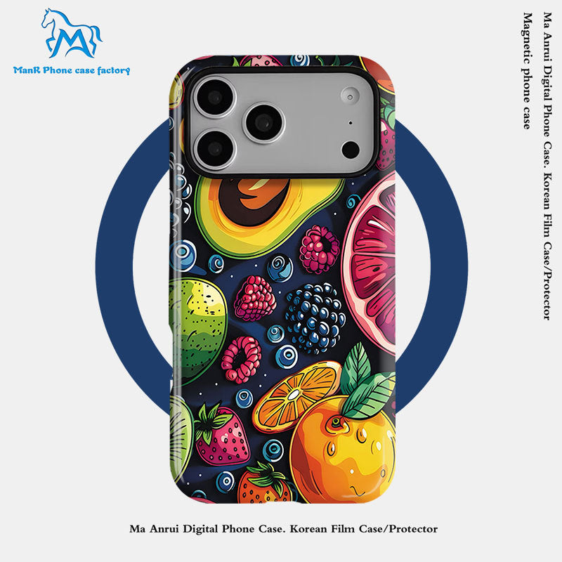 亚马逊跨境多巴胺水果菲林二合一适用苹果17promax手机壳iPhone16