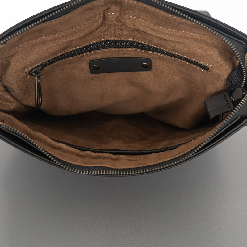 X&BV男士双肩包真皮大容量商务休闲电脑编织背包时尚潮流翻盖书包