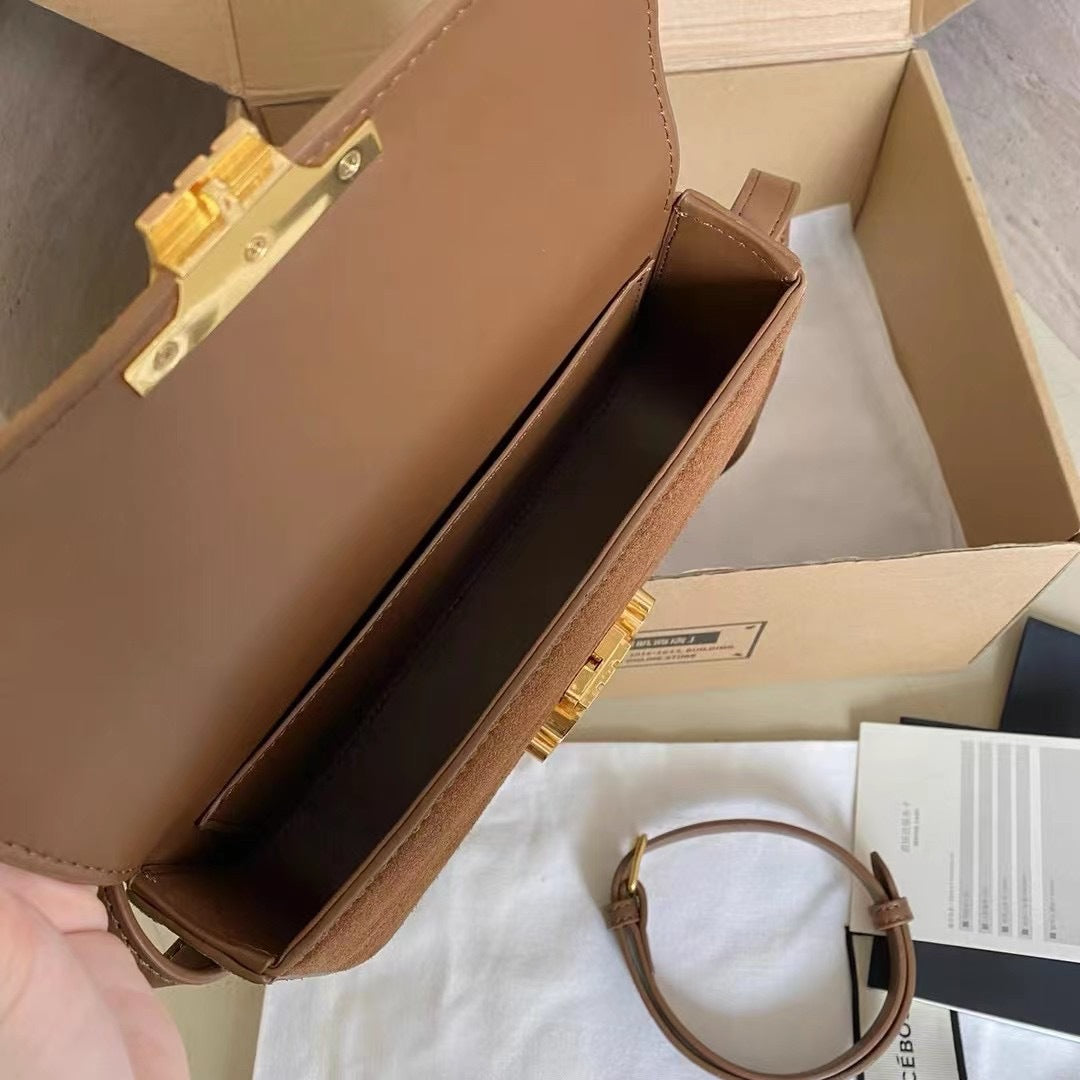 高级时尚纯色小众包包女秋冬季2023新款单肩腋下包质感百搭斜挎包