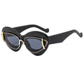 2024新款欧美轻奢墨镜时尚金属猫眼太阳镜网红sunglasses太阳眼镜