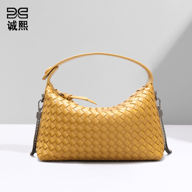 外贸批发手工编织女包清新甜美手提饭盒包时尚潮流百搭单肩斜挎包