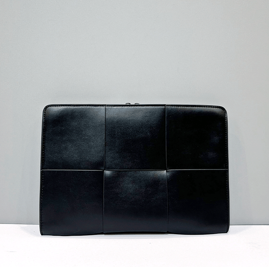 X&BV新款大牌手包男真皮大容量编织商务休闲男士手拿包信封包男潮