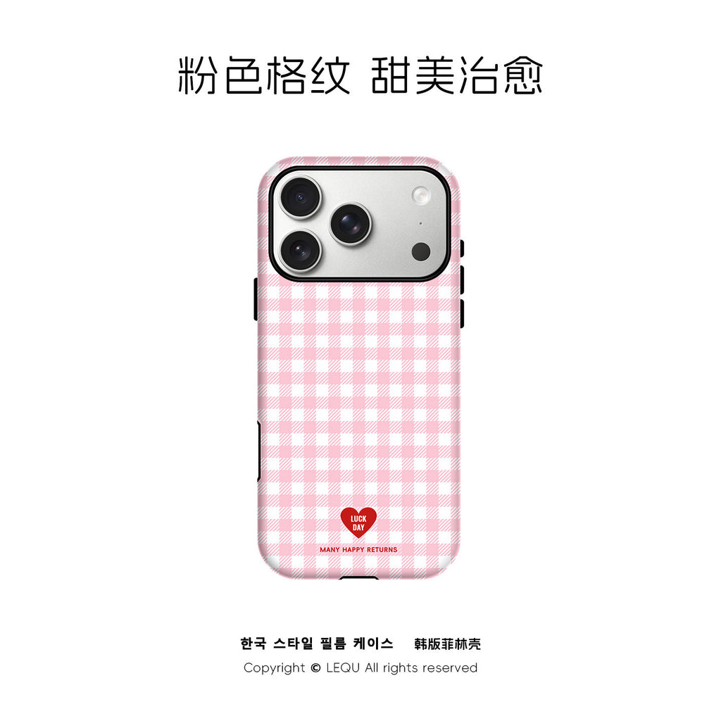 ins韩系菲林壳适用苹果17Promax手机壳防摔Phone16高档14磁吸15硬