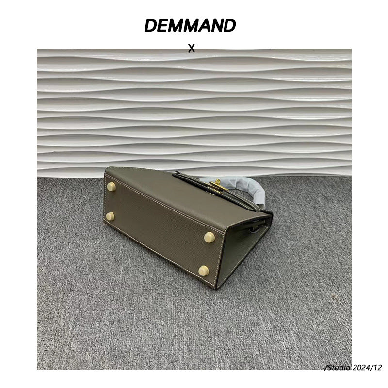 手提包新款2024潮流时尚百搭凯利包质感手掌纹手机包单肩斜挎包女