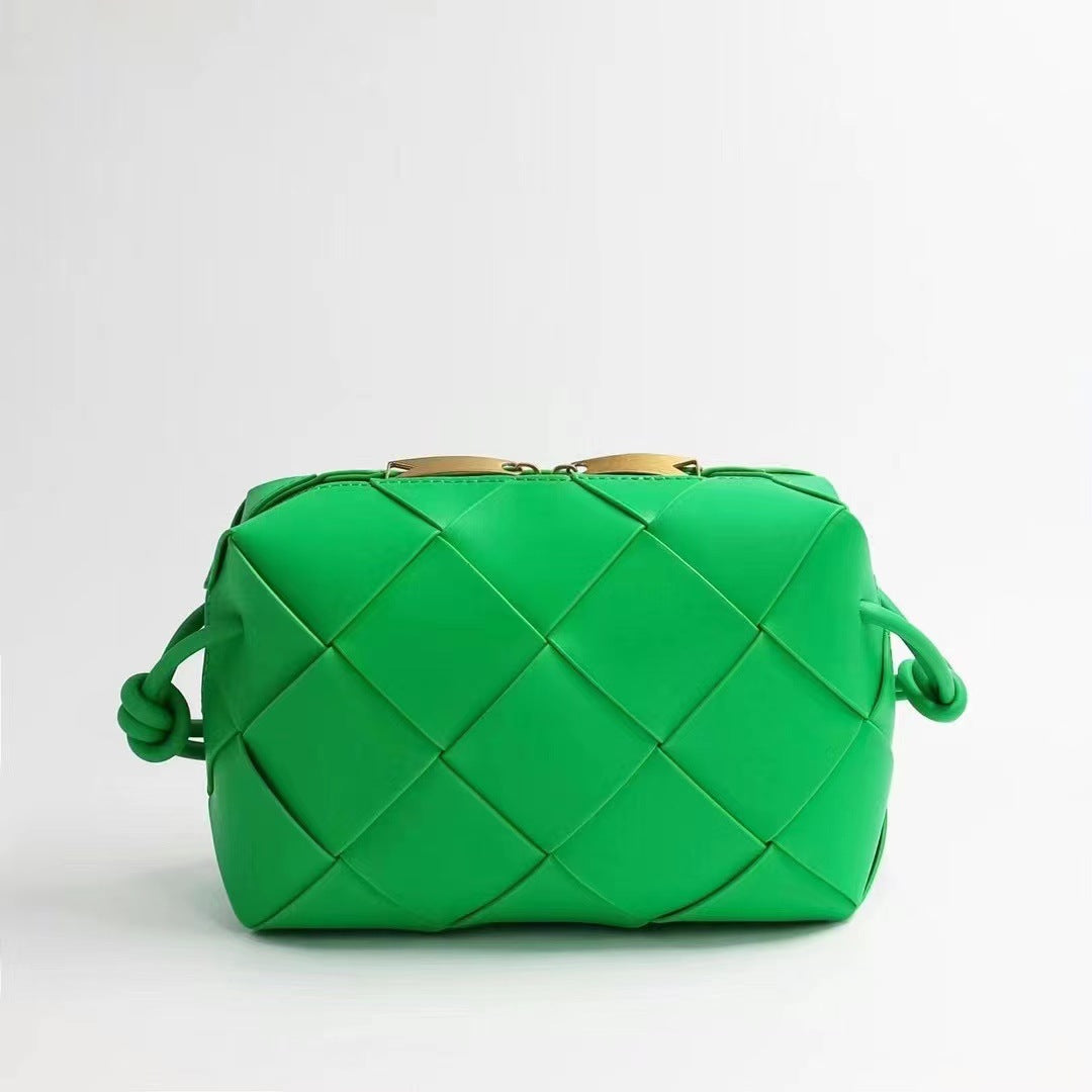 2022mini小香风菱格手提斜挎包ins百搭相机包编织单肩小盒子