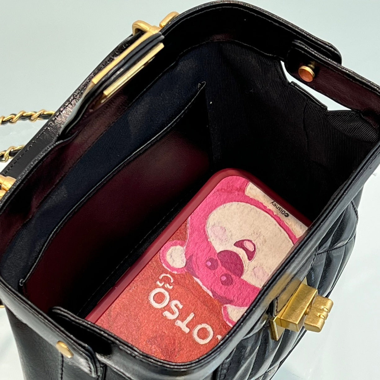 小香风菱格链条包油蜡头层牛皮复古斜挎包小包通勤夹子医生手提包