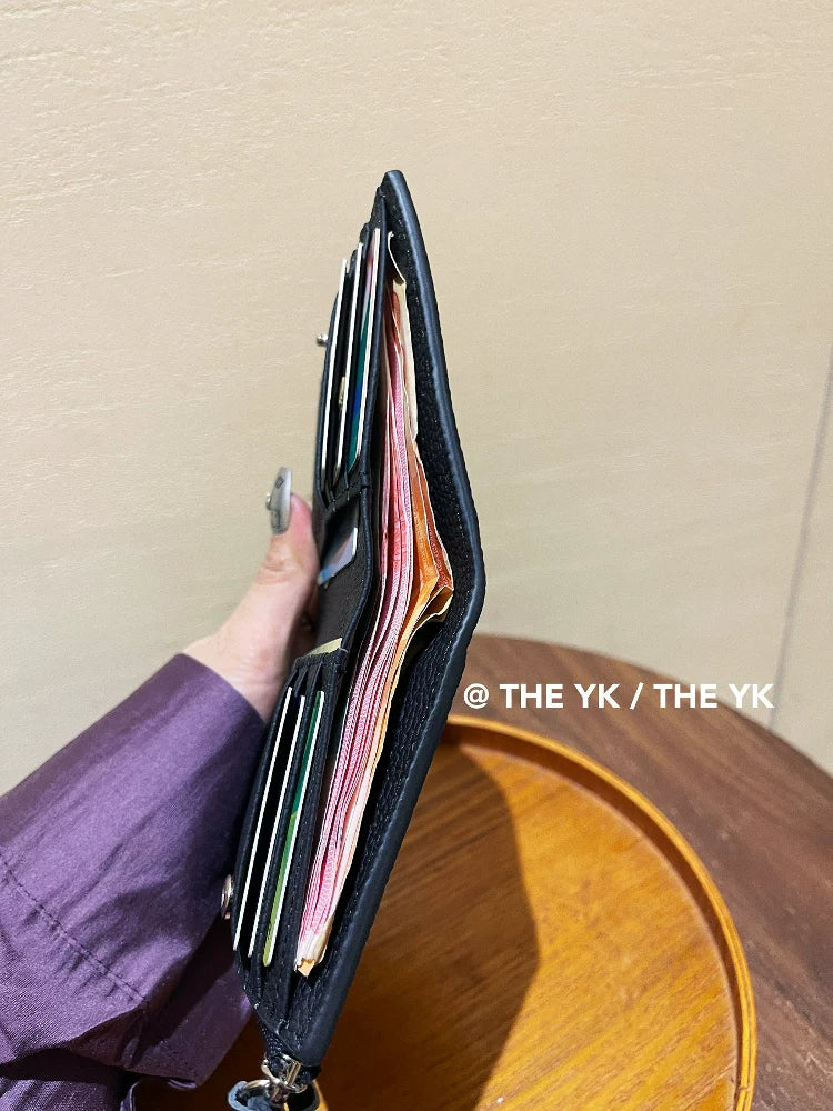 2025新款H扣短款钱包女小巧精致零钱包硬币包搭扣卡包证件包一体