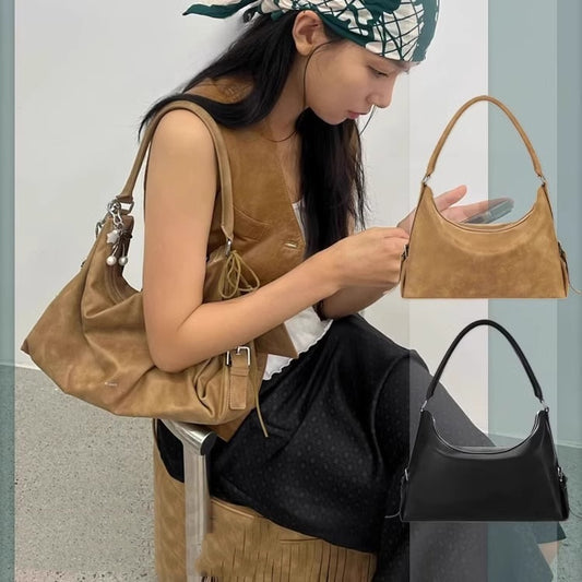 韩国人气Stan流浪包oil小众复秋冬hobo手提腋下包时尚百搭大容量