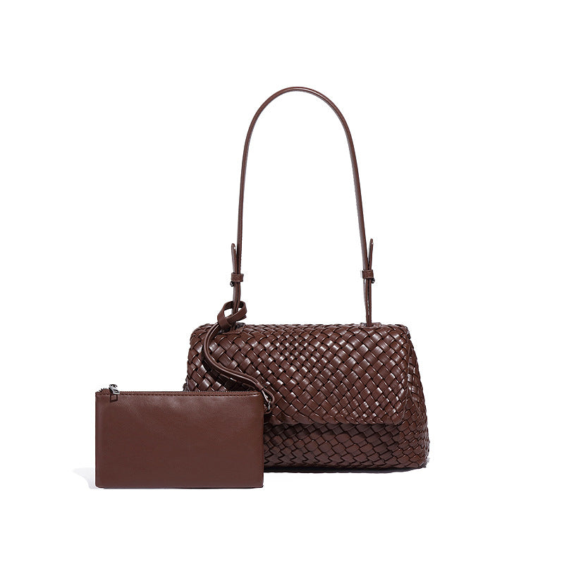 轻奢风高级感小众单肩腋下女包时尚手提包编织包包潮流百搭斜挎包