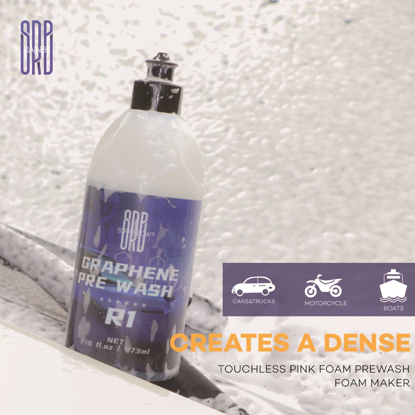 跨境专供汽车石墨烯预洗液去污渍软化虫胶洗车免擦精洗汽车清洁剂