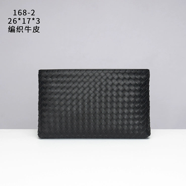 X&BV男包手拿包新款潮流时尚大容量男士包包休闲编织手包男手抓包